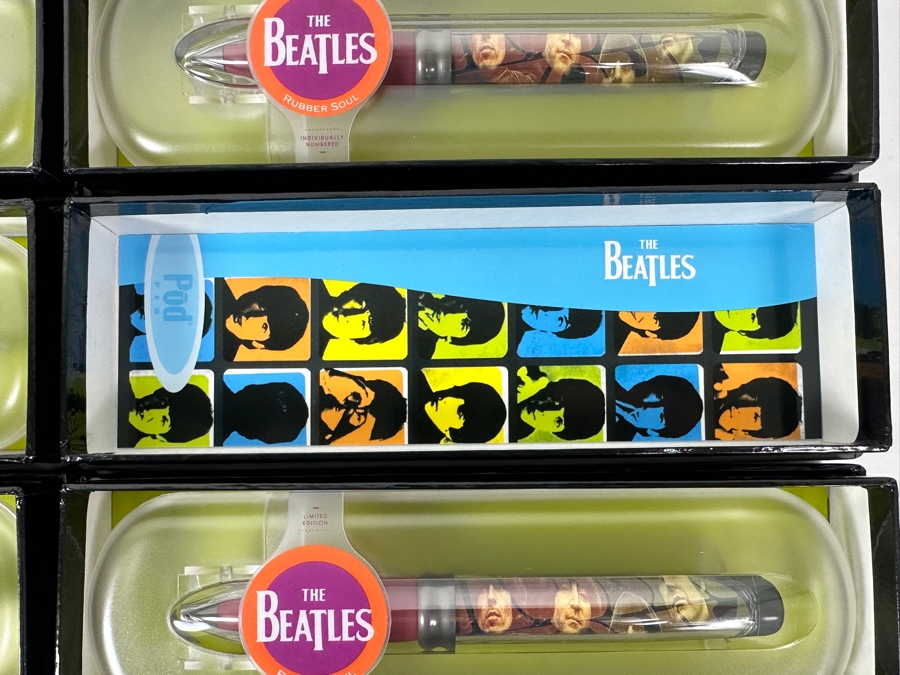 (8) Rare The Beatles - Rubber Soul Limited Edition Pod Pens (Refillable Ink) New Old Stock [Photo 6]