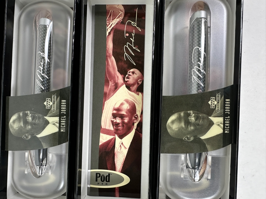 (8) Rare Michael Jordan Upper Deck Collectibles Pod Pens (Refillable Ink) New Old Stock [Photo 6]