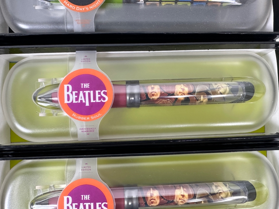 (8) Rare The Beatles - Rubber Soul & Hard Day's Night Limited Edition Pod Pens (Refillable Ink) New Old Stock [Photo 5]