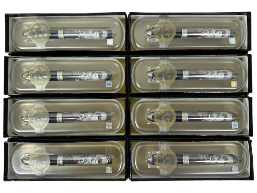 (8) Rare Elvis Presley Signature Series In The Army Limited Edition Pod Pens (Refillable Ink) New Old Stock