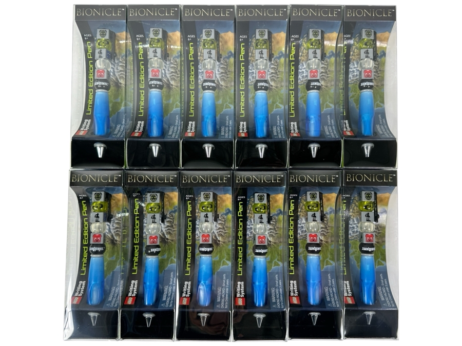 (12) Rare Bionicle Lego Writing System Limited Edition Pens Vintage 2001 New Old Stock (Possibly Last Stock Available)