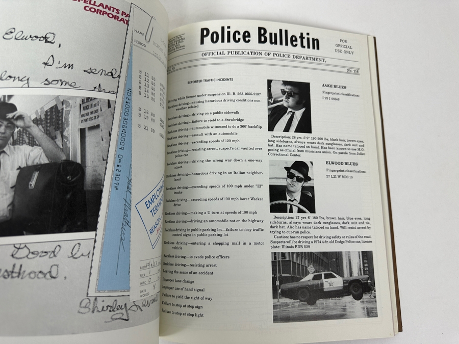 (1) Vintage 1980 Blues Brothers: Private Movie Softcover First Edition Book By Judith Jacklin & Tino Insana - Backstory Of Jolie Jake Blues And His Brother Elwood, Negative Of Blues Brothers T-Shirt And (36) Vintage Blues Brothers Buttons [Photo 17]