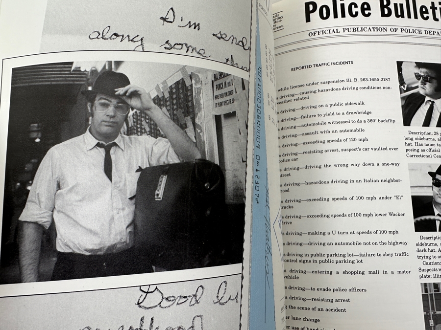 (1) Vintage 1980 Blues Brothers: Private Movie Softcover First Edition Book By Judith Jacklin & Tino Insana - Backstory Of Jolie Jake Blues And His Brother Elwood, Negative Of Blues Brothers T-Shirt And (36) Vintage Blues Brothers Buttons [Photo 18]