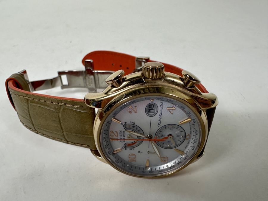 Women's Citizen Eco-Drive World Time A-T Atomic Watch H820-S125711 KA Retails $550 [Photo 6]