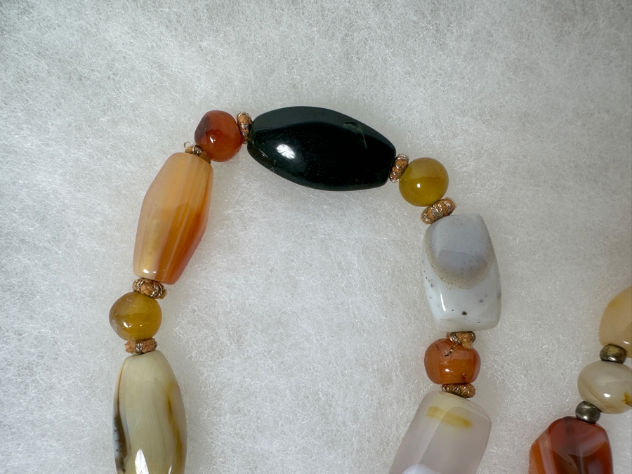 Pair Of Multi-Stone Necklaces And Carved Wooden Deer Figurine [Photo 7]