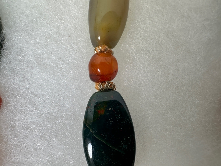 Pair Of Multi-Stone Necklaces And Carved Wooden Deer Figurine [Photo 9]