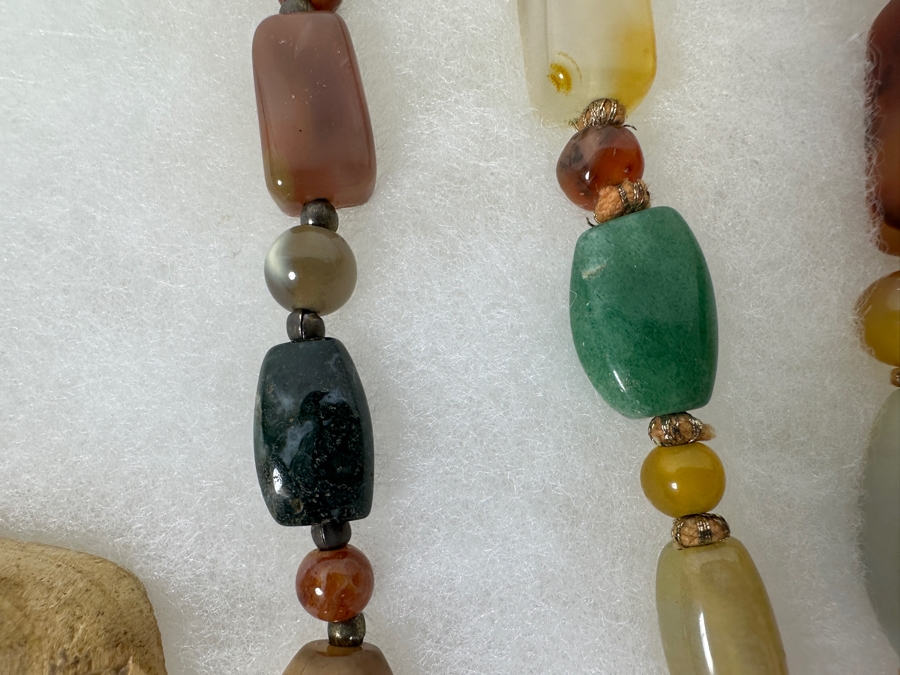 Pair Of Multi-Stone Necklaces And Carved Wooden Deer Figurine [Photo 4]