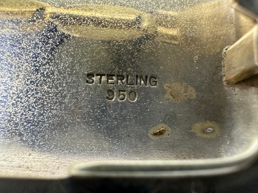 Vintage Japanese Etched Sterling Silver Cigarette Case Signed Underneath With Original Box Weighs 139g [Photo 10]