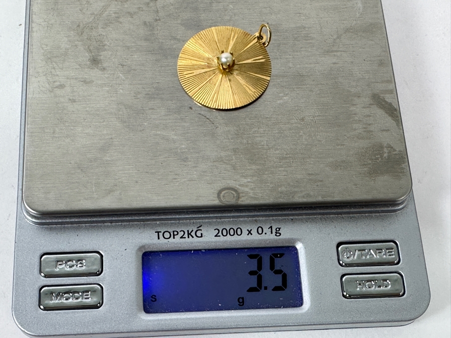 14k Gold Pearl Pendant 3.5g [Photo 5]