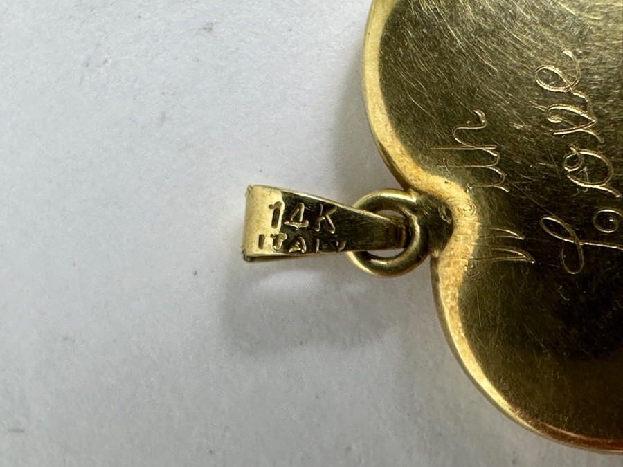 14k Gold Heart Locket Made In Italy 6g [Photo 4]