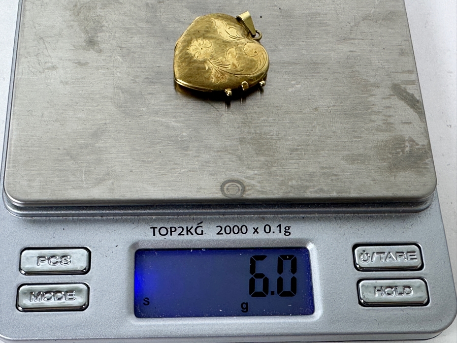 14k Gold Heart Locket Made In Italy 6g [Photo 5]
