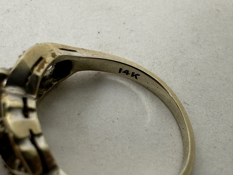 14k Gold Ring Missing Stones 2.8g [Photo 5]