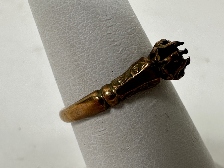 10k Gold Ring Missing Stone 1.9g [Photo 2]