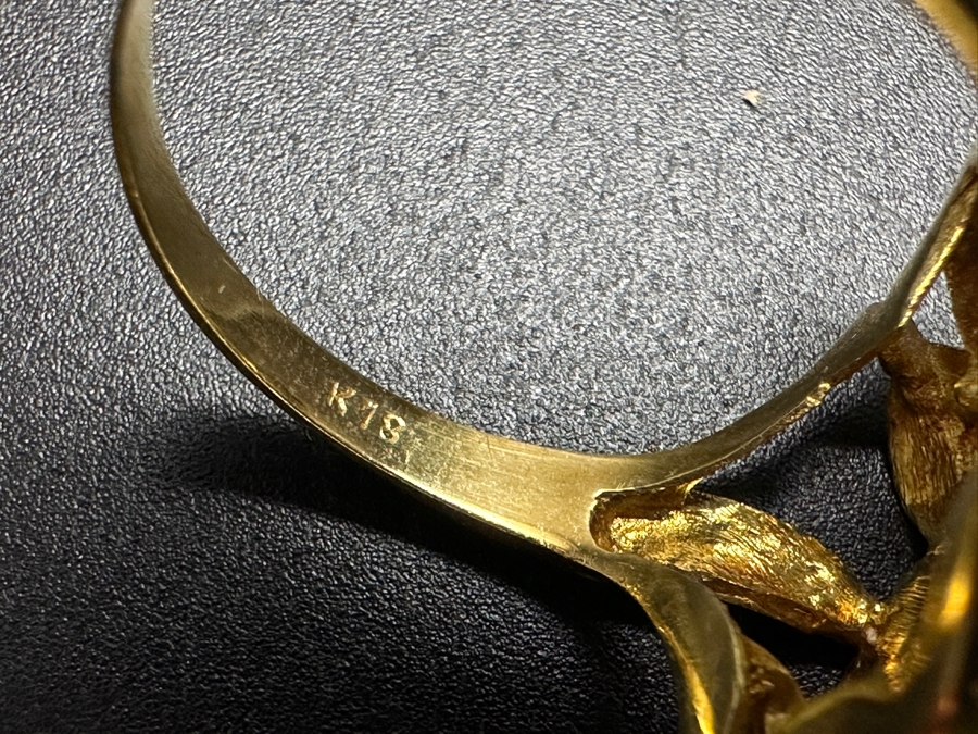 18k Gold Ring Size 8 5.0g [Photo 8]