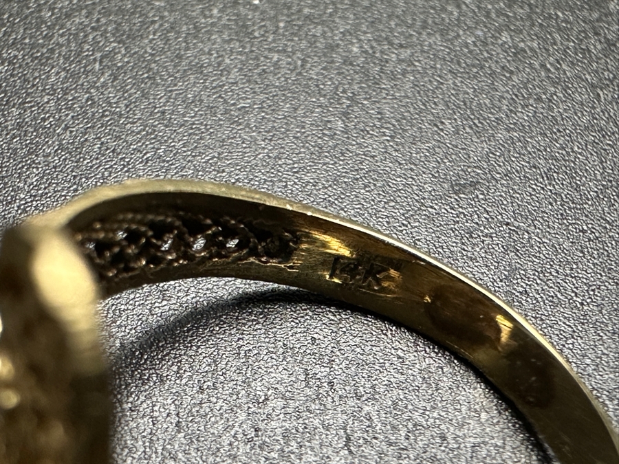 14k Gold Ring Size 6.25 1.6g [Photo 5]