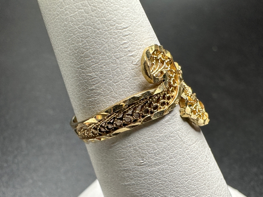 14k Gold Ring Size 6.25 1.6g [Photo 2]