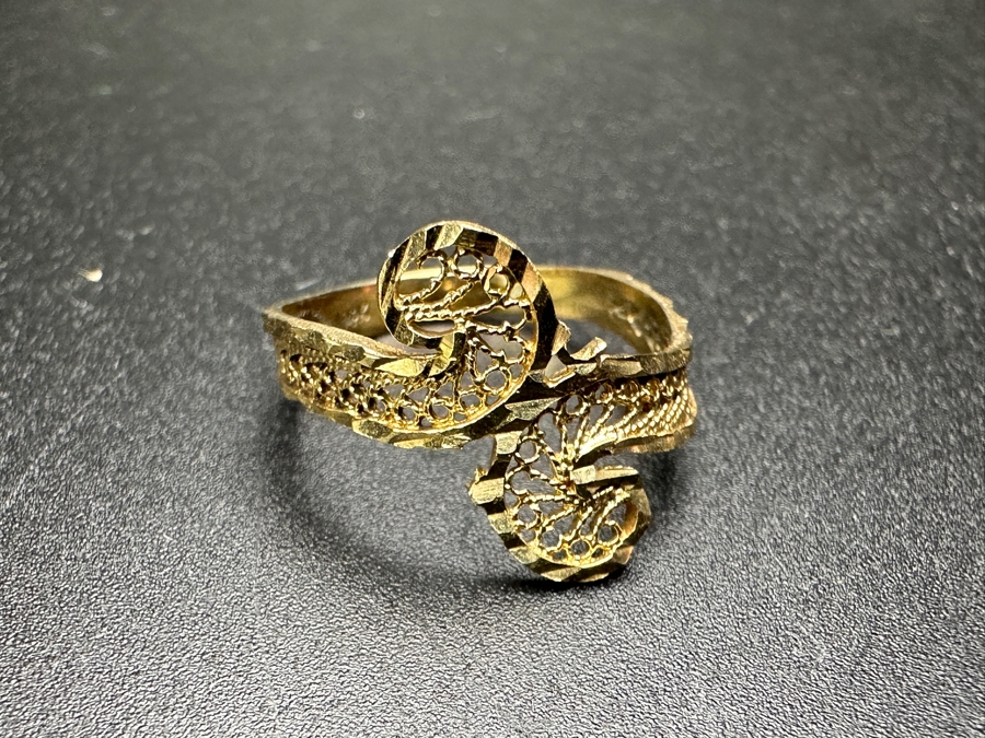 14k Gold Ring Size 6.25 1.6g [Photo 4]