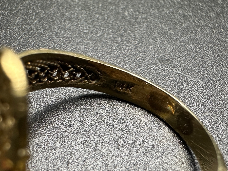 14k Gold Ring Size 6.25 1.6g [Photo 6]