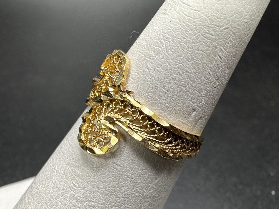 14k Gold Ring Size 6.25 1.6g [Photo 3]