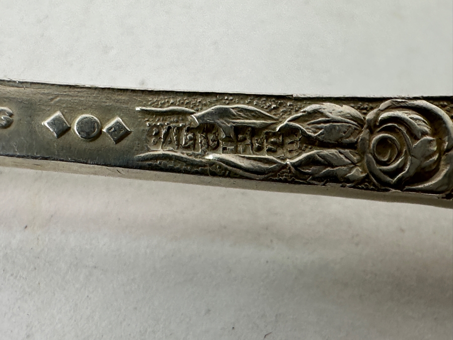 (5) Vintage Sterling Silver Schofield Baltimore Rose 6' Spoons 153.2g [Photo 6]