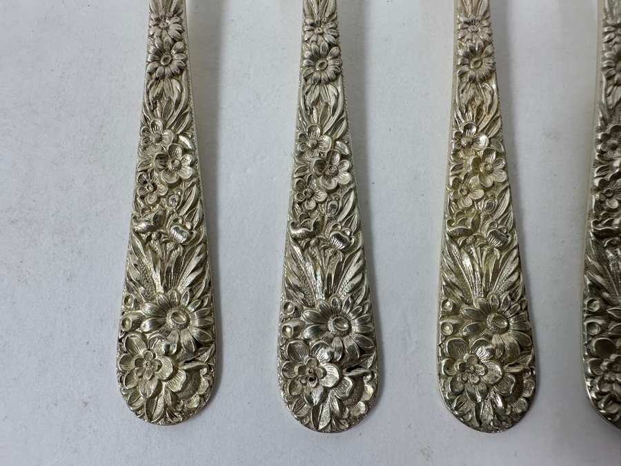 (5) Vintage Sterling Silver S. Kirk & Son 5.25' Seafood Forks 88.8g [Photo 2]