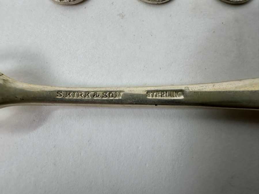 (5) Vintage Sterling Silver S. Kirk & Son 5.25' Seafood Forks 88.8g [Photo 4]