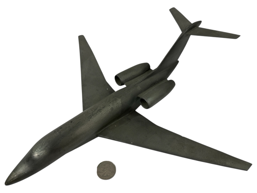 Pewter Airplane Model 13'L X 13'D X 3.5'H