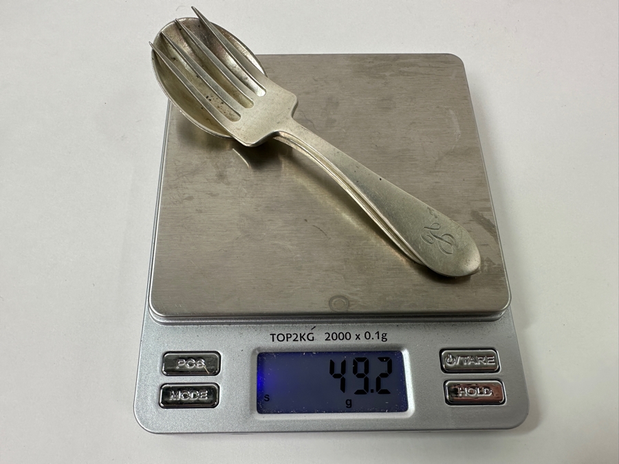 Vintage Stieff Sterling Silver Child's Spoon And Fork Set 4.5'L 49.2g [Photo 7]