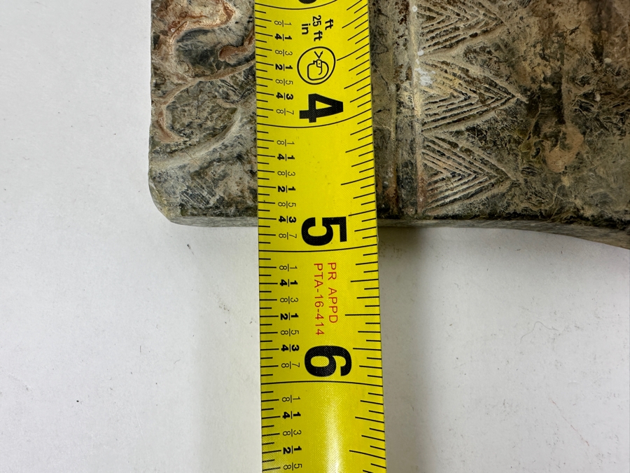 Vintage Chinese Carved Green Stone Ax Blade 6'W X 5'H X 0.5'D [Photo 12]