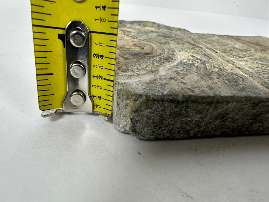 Vintage Chinese Carved Green Stone Ax Blade 6'W X 5'H X 0.5'D [Photo 13]