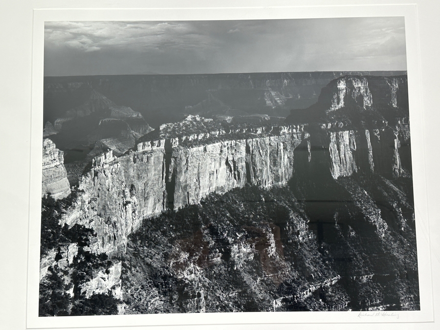Stunning Richard D. Keesling Signed Photograph Of The Grand Canyon (Dick Keesling Was Also Actress Betty White's Manager For Many Decades) 20 X 17 Framed 28 X 22 Estimate $1,000-$1,200 [Photo 3]