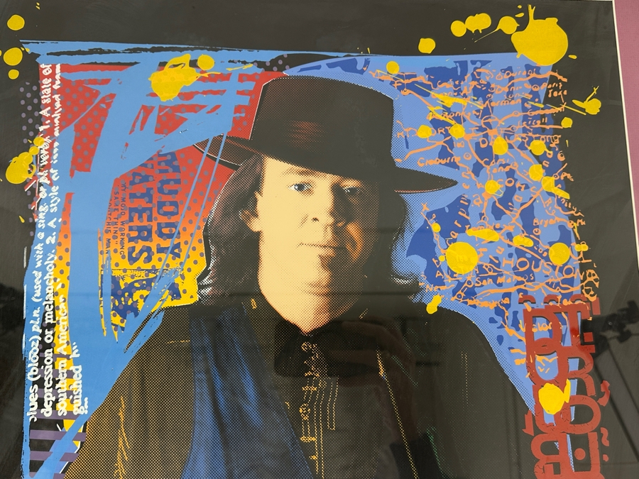 Signed Limited Edition Stevie Ray Vaughan Fender Guitar Lithograph Hand Signed By Artists Robert Knight And Jim Evans Numbered 17 Of 200 1992 Mirage Editions, Inc. Acquired From A Former Fender Guitar Employee 20' X 26.5' Framed 26' X 32.5' [Photo 3]