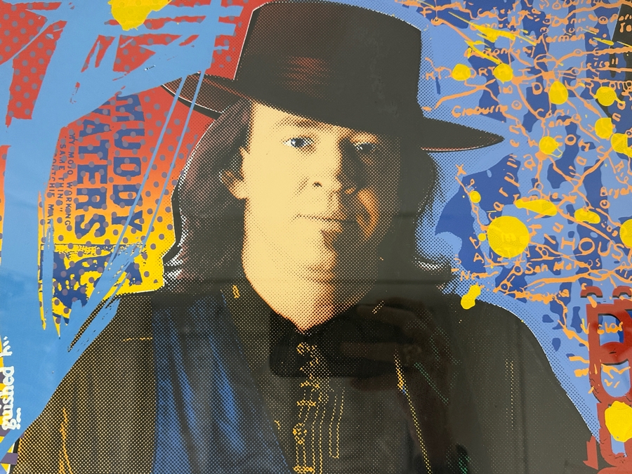 Signed Limited Edition Stevie Ray Vaughan Fender Guitar Lithograph Hand Signed By Artists Robert Knight And Jim Evans Numbered 17 Of 200 1992 Mirage Editions, Inc. Acquired From A Former Fender Guitar Employee 20' X 26.5' Framed 26' X 32.5' [Photo 4]