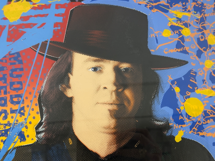 Signed Limited Edition Stevie Ray Vaughan Fender Guitar Lithograph Hand Signed By Artists Robert Knight And Jim Evans Numbered 17 Of 200 1992 Mirage Editions, Inc. Acquired From A Former Fender Guitar Employee 20' X 26.5' Framed 26' X 32.5' [Photo 11]