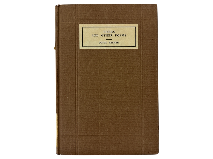 Antique 1914 First Edition Hardcover Book Trees And Other Poems By Joyce Kilmer Published By George H. Doran Company (Biding Has Slight Damage) [Photo 2]