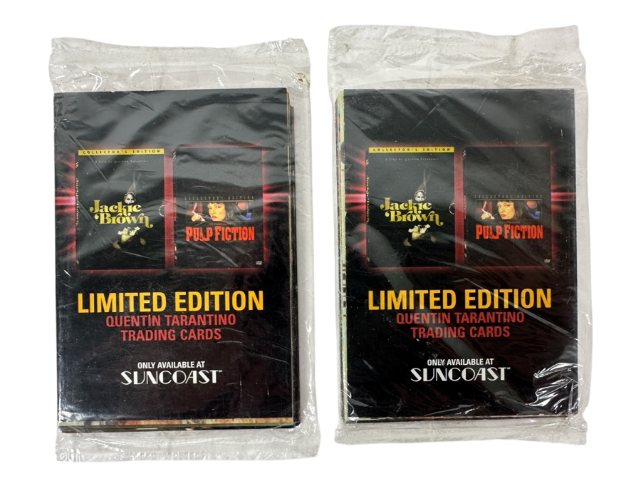 Pair Of Limited Edition Factory Sealed Quentin Tarantino Trading Cards