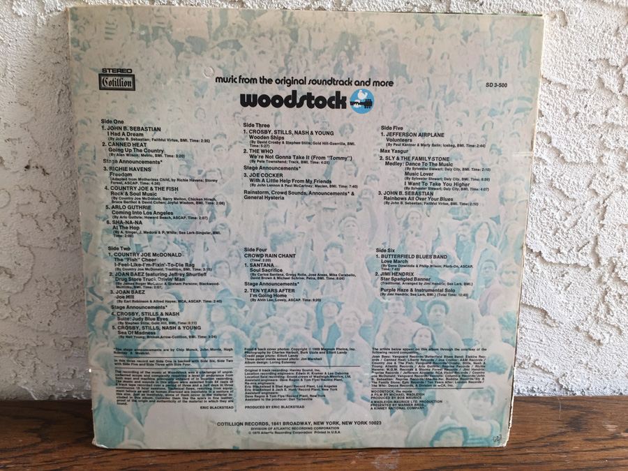 Woodstock - Music From The Original Soundtrack And More - Cotillion ‎- SD 3-500 [Photo 2]