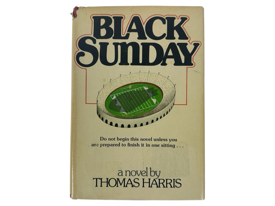 Vintage 1975 First Edition Hardcover Book Black Sunday By Thomas Harris