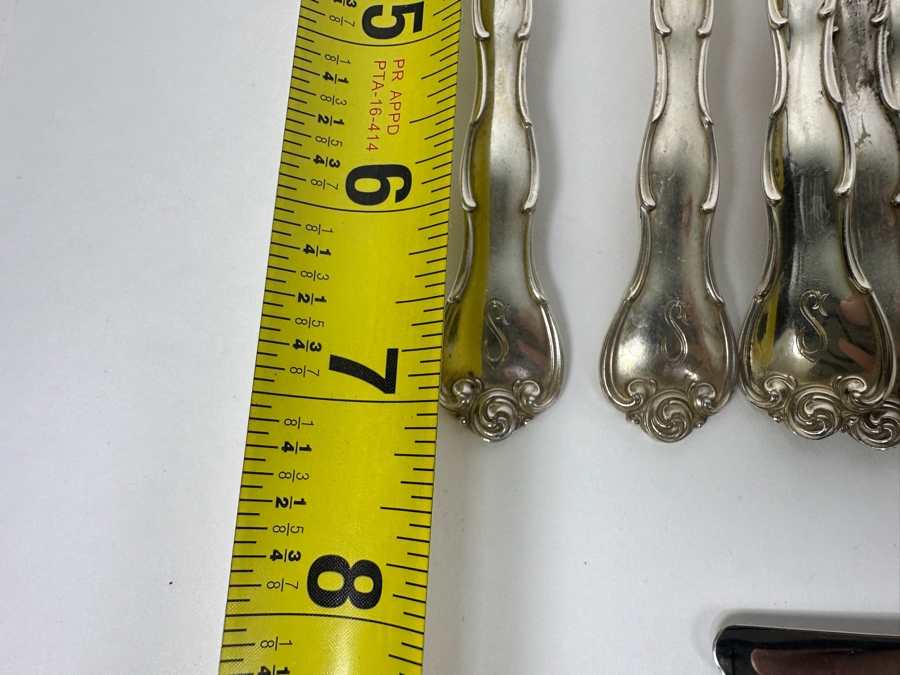 Gorham Rondo Sterling Silver Flatware Service - 51 Pieces - See Description For Breakdown - Sterling Silver Weighs 1,595g = $3,400 Silver Melt Value Not Including Knives [Photo 11]