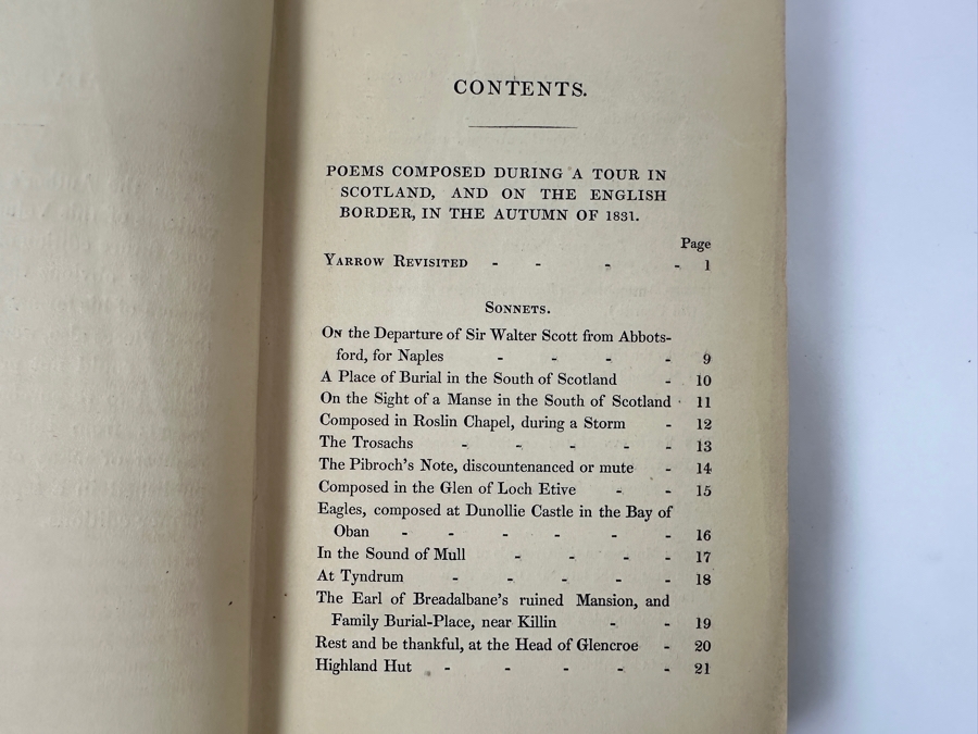 Antique 1835 First Edition Hardcover Book Yarrow Revisited And Other Poems By William Wordsworth London [Photo 9]