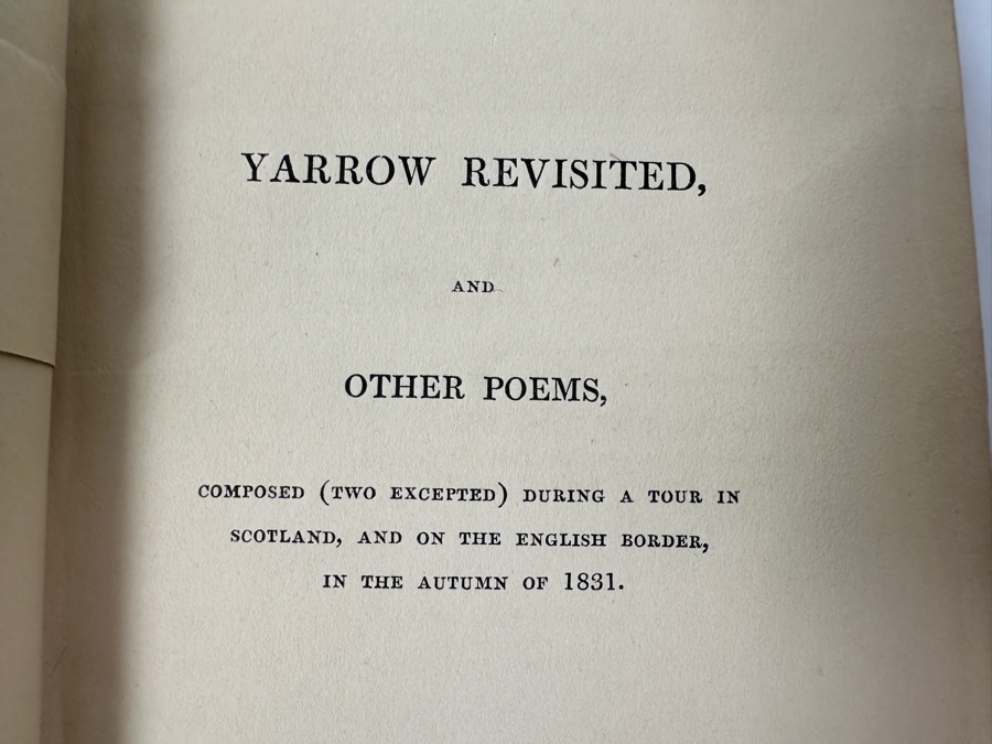 Antique 1835 First Edition Hardcover Book Yarrow Revisited And Other Poems By William Wordsworth London [Photo 12]
