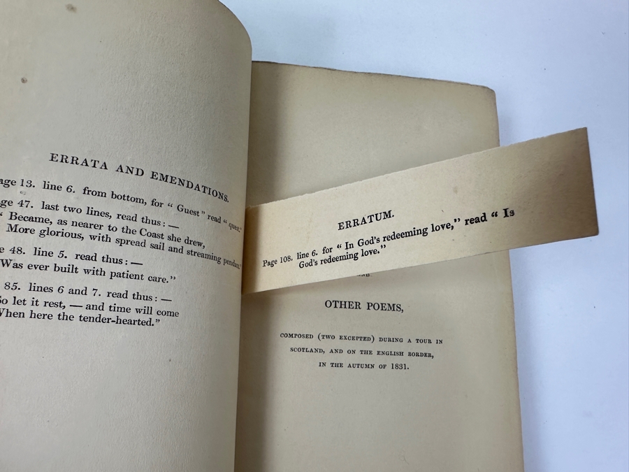 Antique 1835 First Edition Hardcover Book Yarrow Revisited And Other Poems By William Wordsworth London [Photo 10]