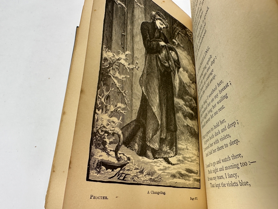 Antique Hardcover Book The Poetical Works Of Adelaide A. Procter With And Introduction By Charles Dickens Illustrated Boston D. Lothrop And Company [Photo 9]