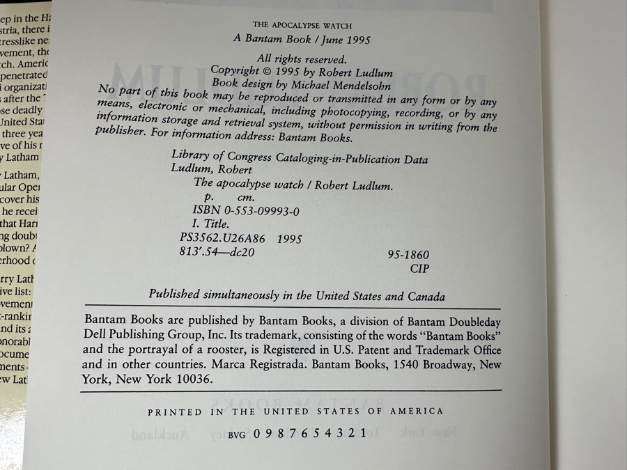 Pair Of Robert Ludlum First Edition Hardcover Books: The Road To Omaha And The Apocalypse Watch [Photo 4]