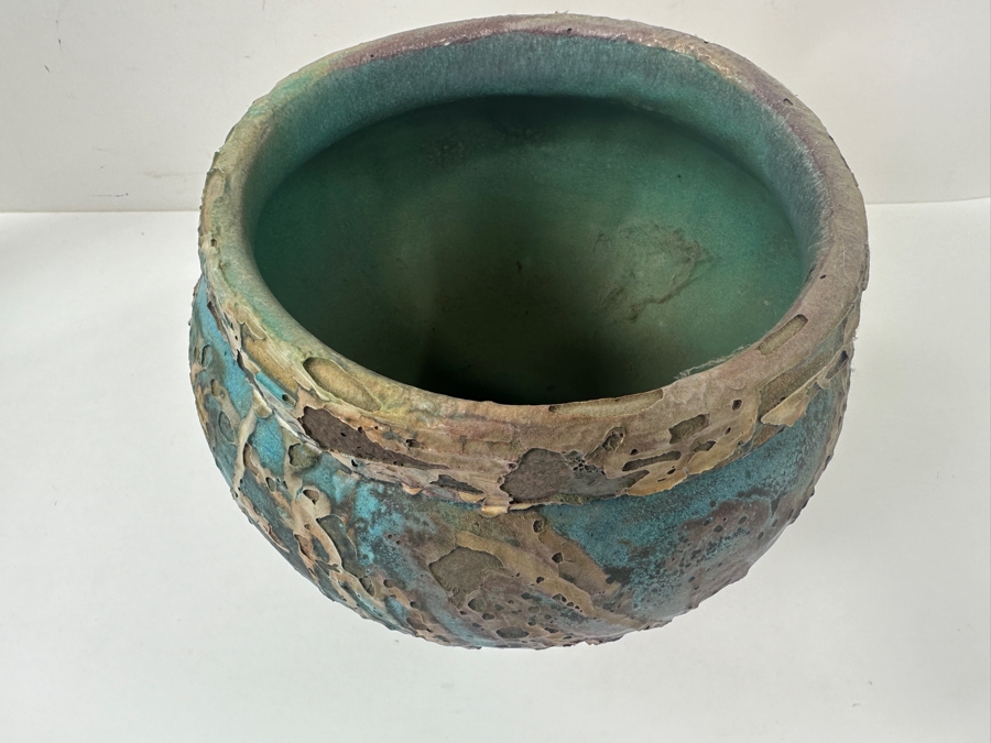 Vintage Art Pottery Vase Signed Underneath 9W X 9H [Photo 3]