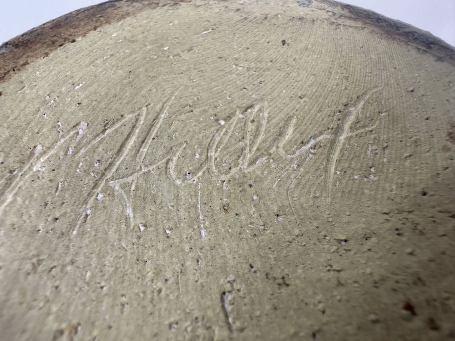 Vintage Art Pottery Vase Signed Underneath 9W X 9H [Photo 11]