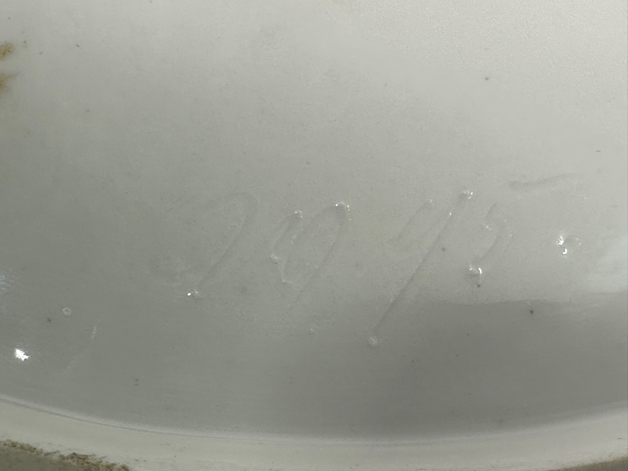 Meissen Germany Blue Onion Hand Painted Porcelain Double Tidbit Dish/Serving Tray with Handle 11'W x 9'D x 4'H [Photo 10]