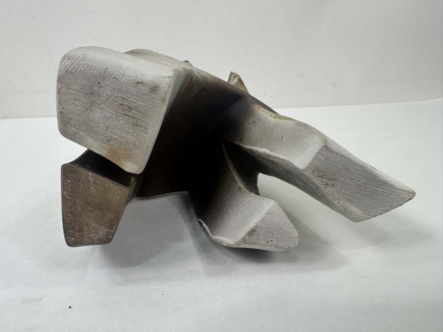 Signed Abstract Pottery Cat Figurine 4.5'W X 7.25'H [Photo 10]