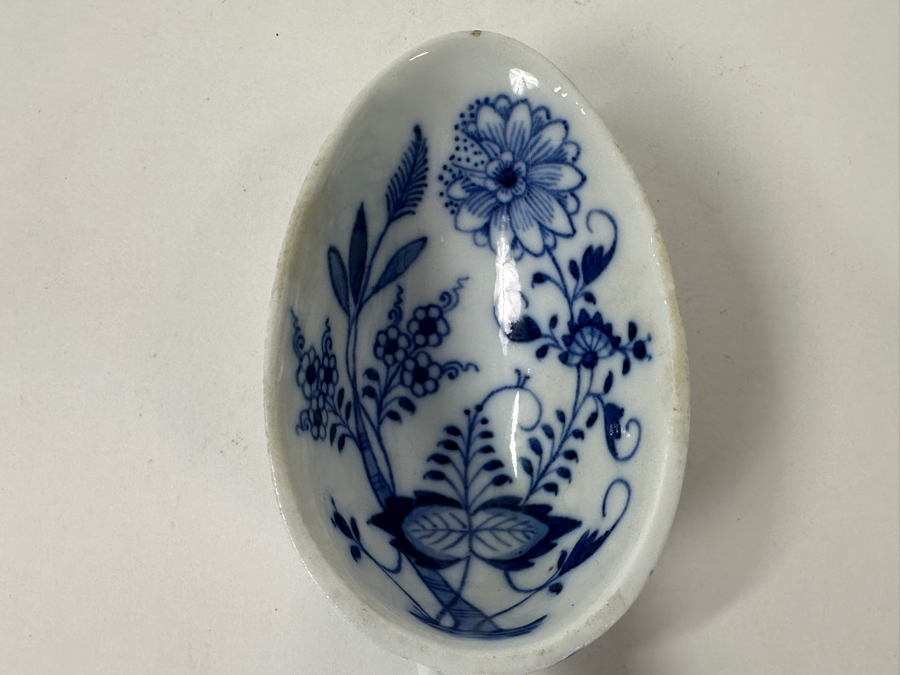 Meissen Germany Blue Onion Hand Painted Porcelain Spoon 9'L [Photo 4]