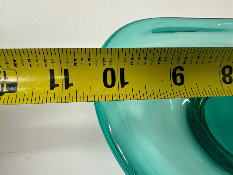 Vintage Per Lütken for Holmegaard Turquoise Handblown Art Glass Bowl 10.5'W x 8'D x 4'H [Photo 7]